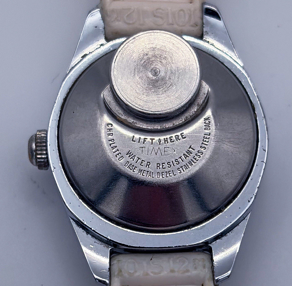 Vintage 1976 Timex Electric Ladies Watch 60351 06976 Blue Block Index Runs