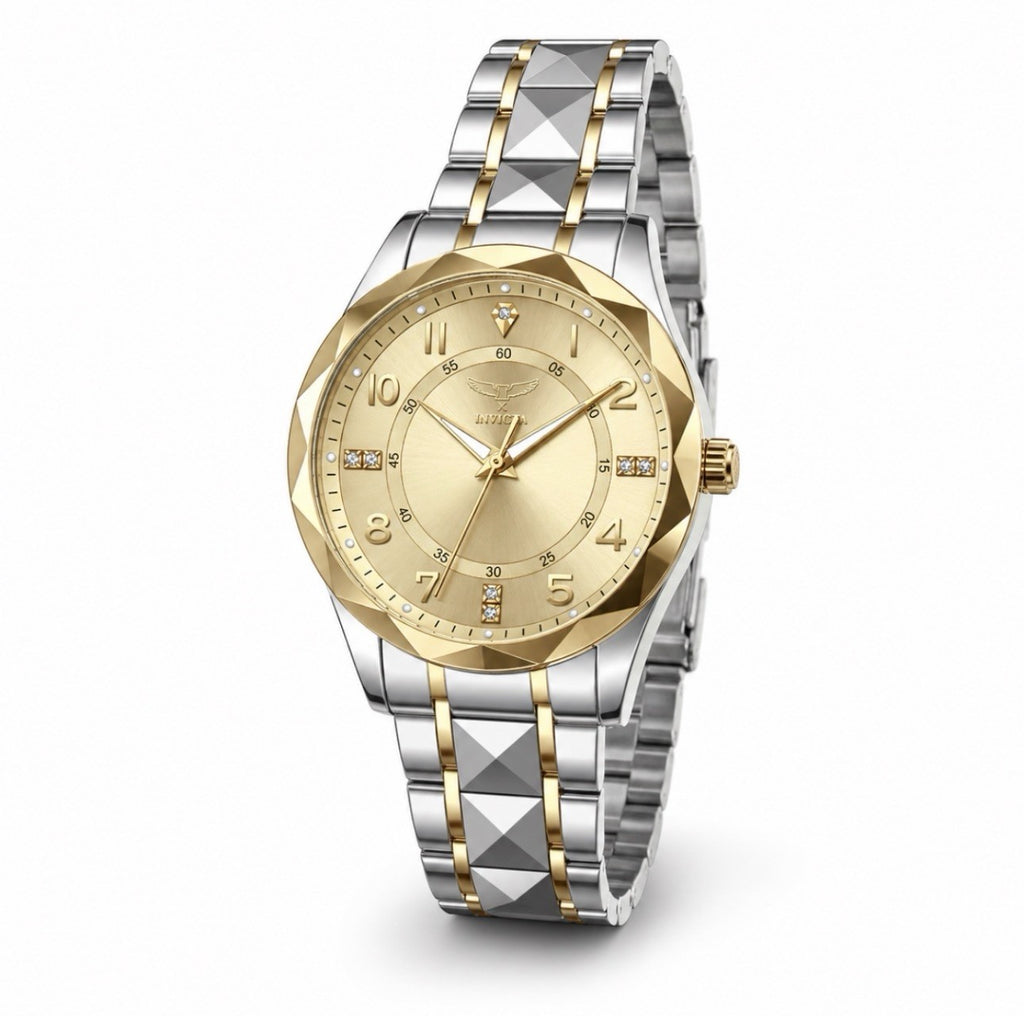 Invicta Men's Specialty I Watch Gold Dial 41mm Case Two Tone SS Bracelet 69022