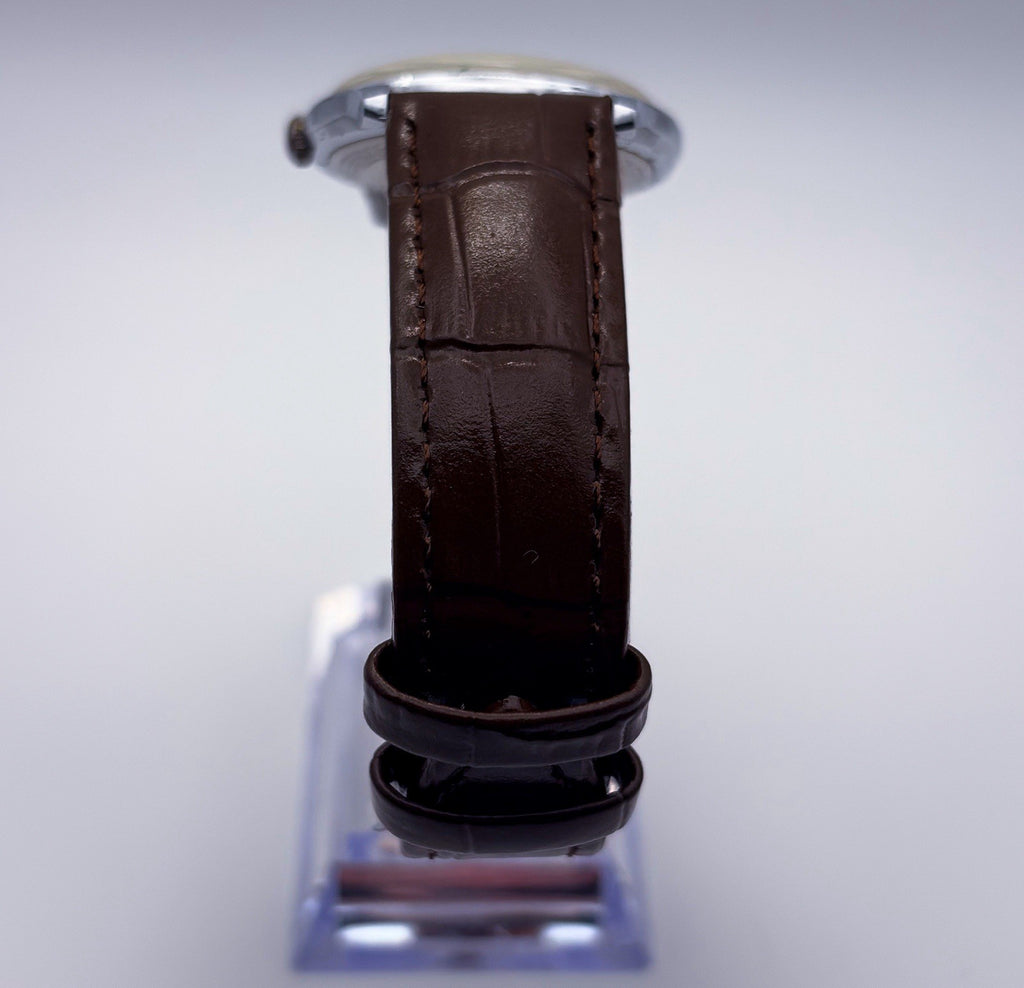 Vintage Belforte Series 9045 Mechanical Manual Wind Mens Field Dress Watch