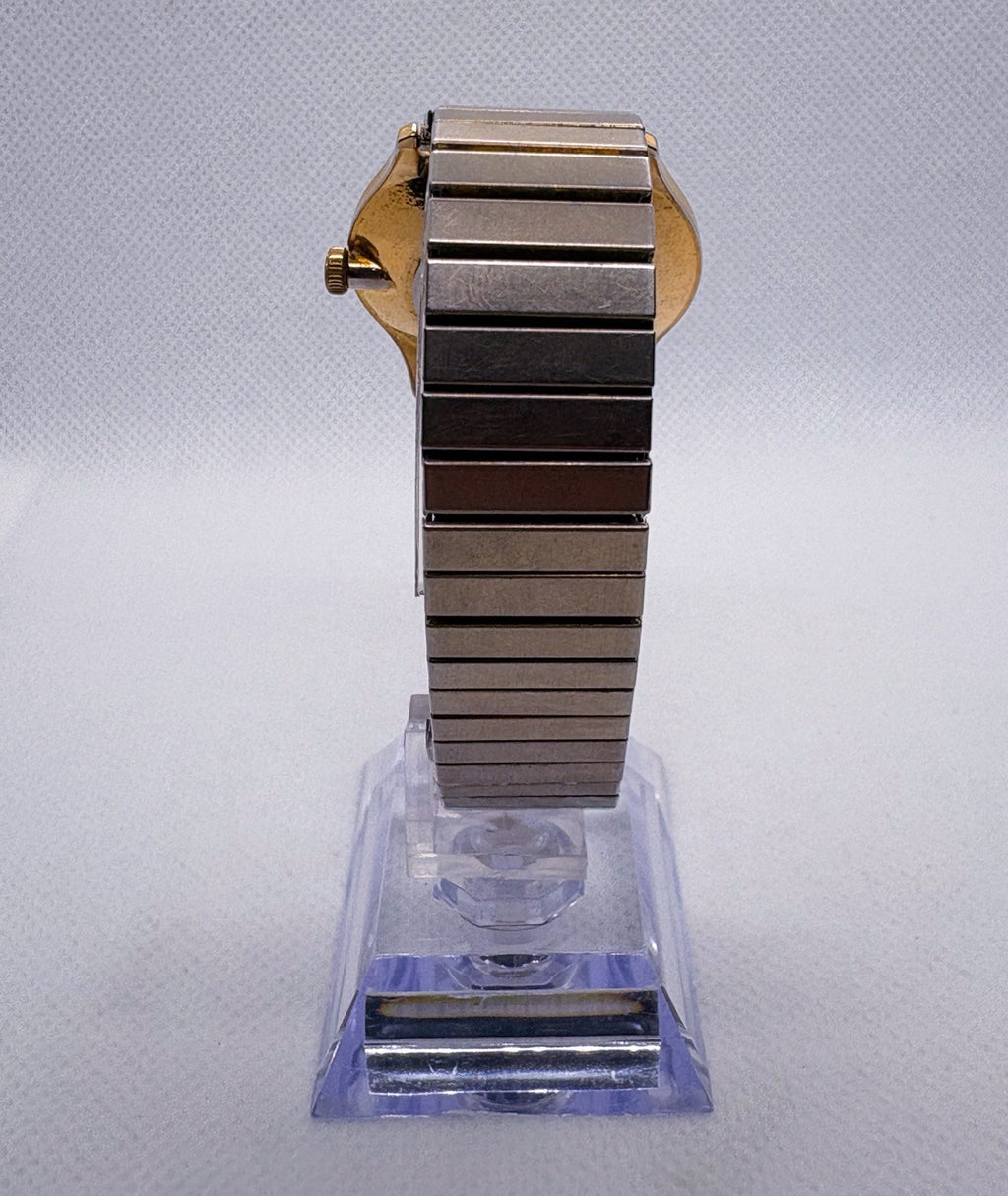 Vintage 1993 Acqua Mechanical Watch 46 Hand Wind Date Gold Tone Expansion Runs