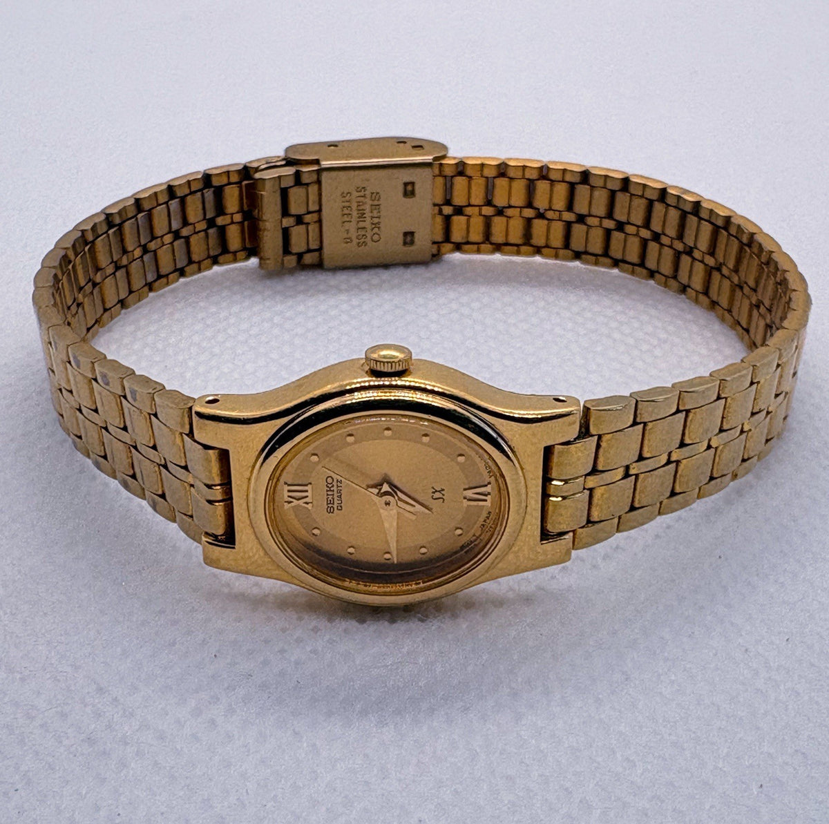 Vintage 1994 Seiko SX V401-5101 Gold Plated Ladies Quartz Watch 17mm RUNNING