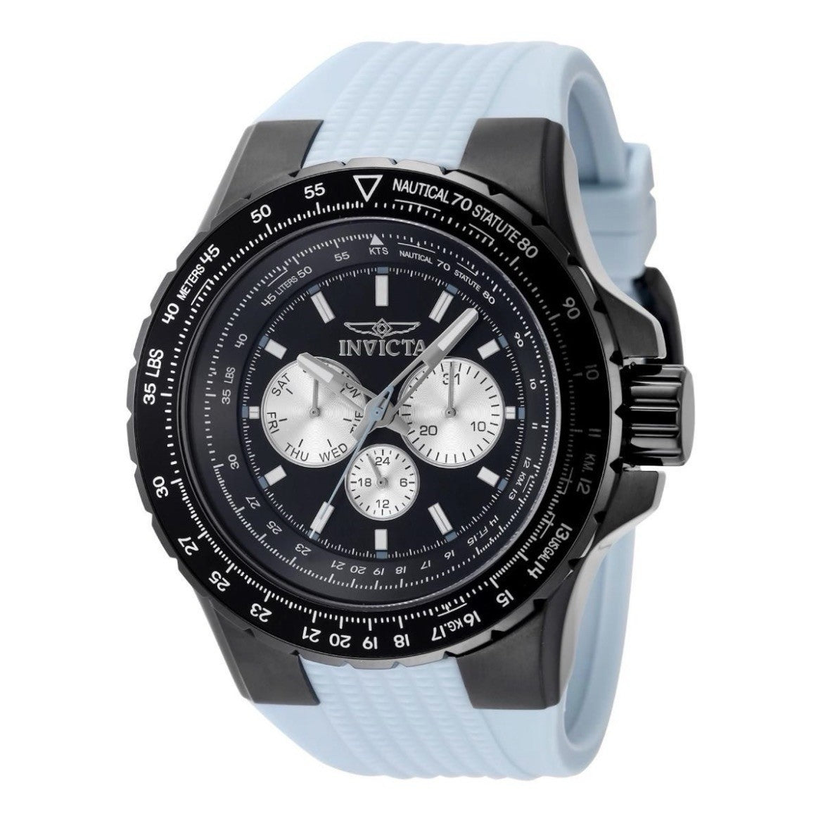 Invicta Aviator Skyshock 50mm Chronograph Men’s Watch Blue Black 39305 New NIB