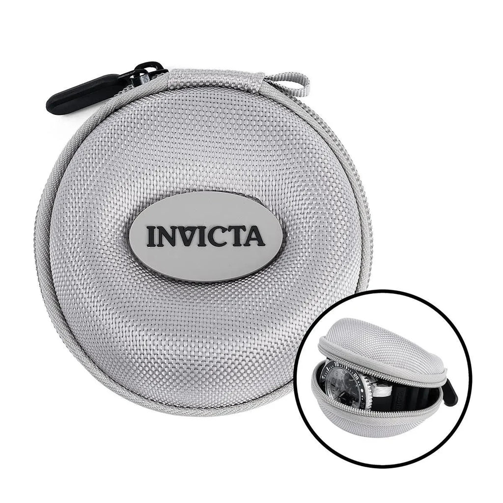 Invicta Single Watch Travel Case w/ Zipper Multiple Colors Gray/Black/Pink/Green