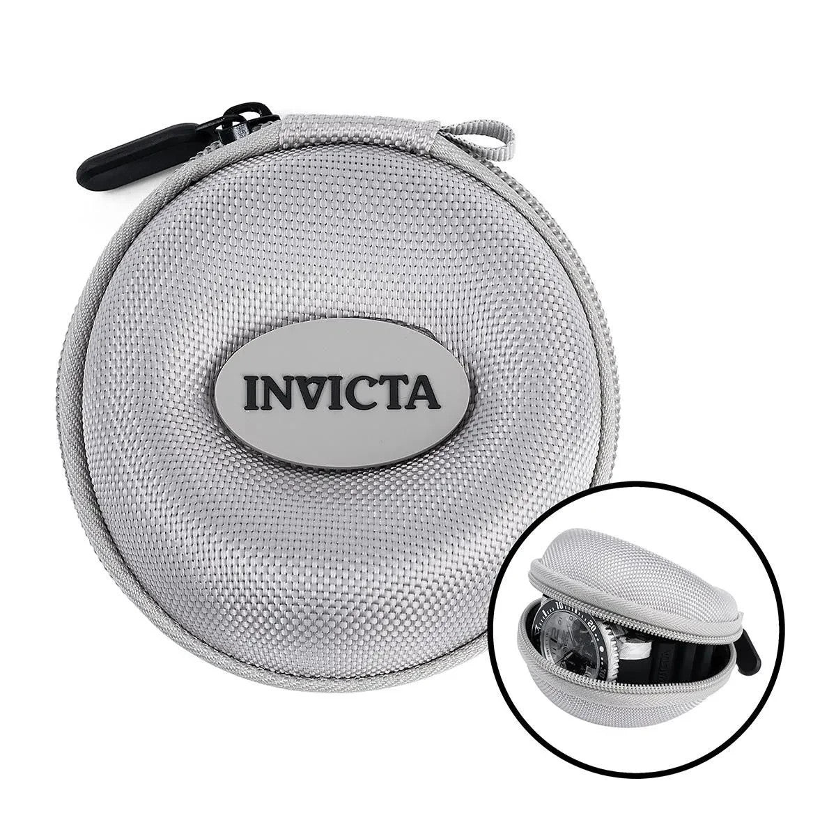Invicta Single Watch Travel Case w/ Zipper Multiple Colors Gray/Black/Pink/Green