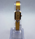 Vintage 1989 Seiko Quartz Ladies Watch 2E20-6459 Gold Tone Diamond Accents