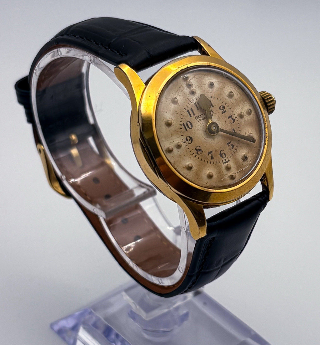 Vintage Gotham 17 Jewels Braille Watch Mechanical Touch For The Blind Unisex