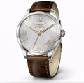 Invicta Celestial 43mm 50461 Silver With Rose Gold SS Dial Brown Leather Band