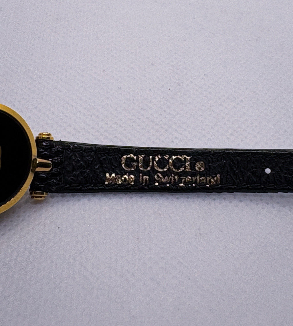 Gucci 2000L Sherry Line Watch Quartz Womens Black Dial Swiss Made With Box