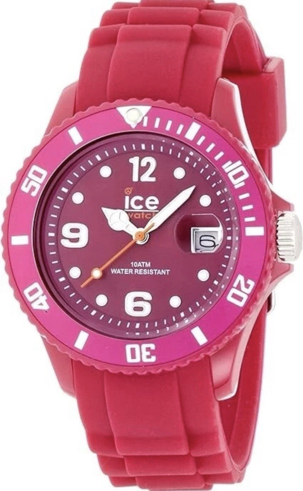 Ice Watch Sili Forever Wristwatch Red Date Dial Red Silicone Strap SW.CHE.B.S.12