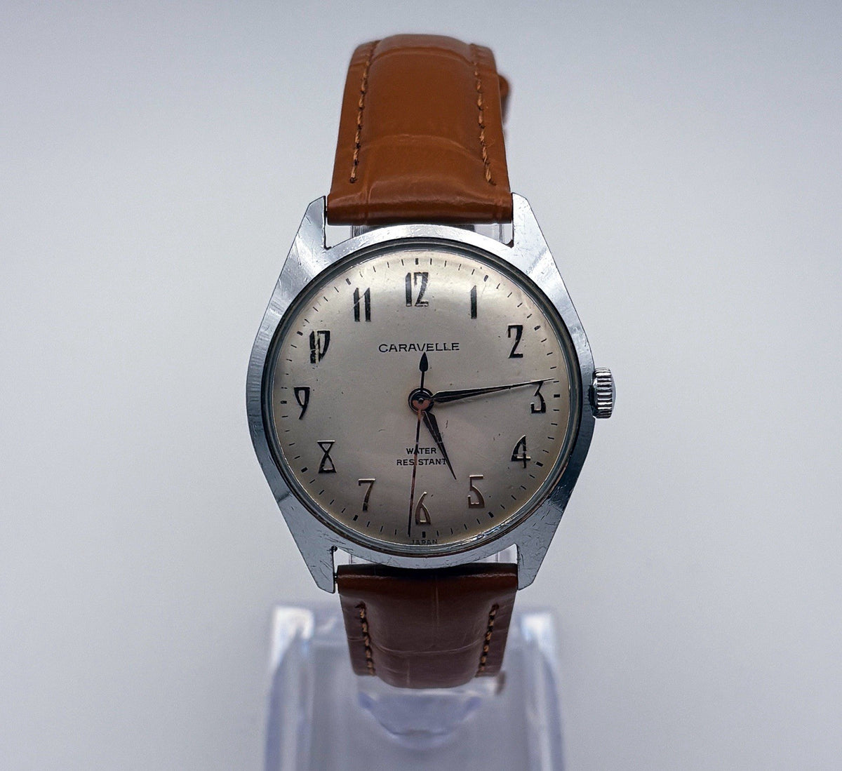 VTG 1972 Caravelle Bulova N2 Manual Wind Mechanical Novelty Numeral Mens Watch