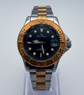 Lucien Piccard Walen Midsize Diver Watch Two Tone Rose Gold Black Dial 35mm