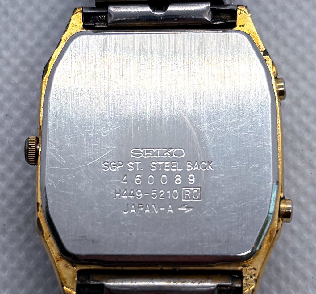 VTG 1984 Seiko H449-5210 Duo-Display "Ana-Digi" Alarm-Chronograph Watch Working