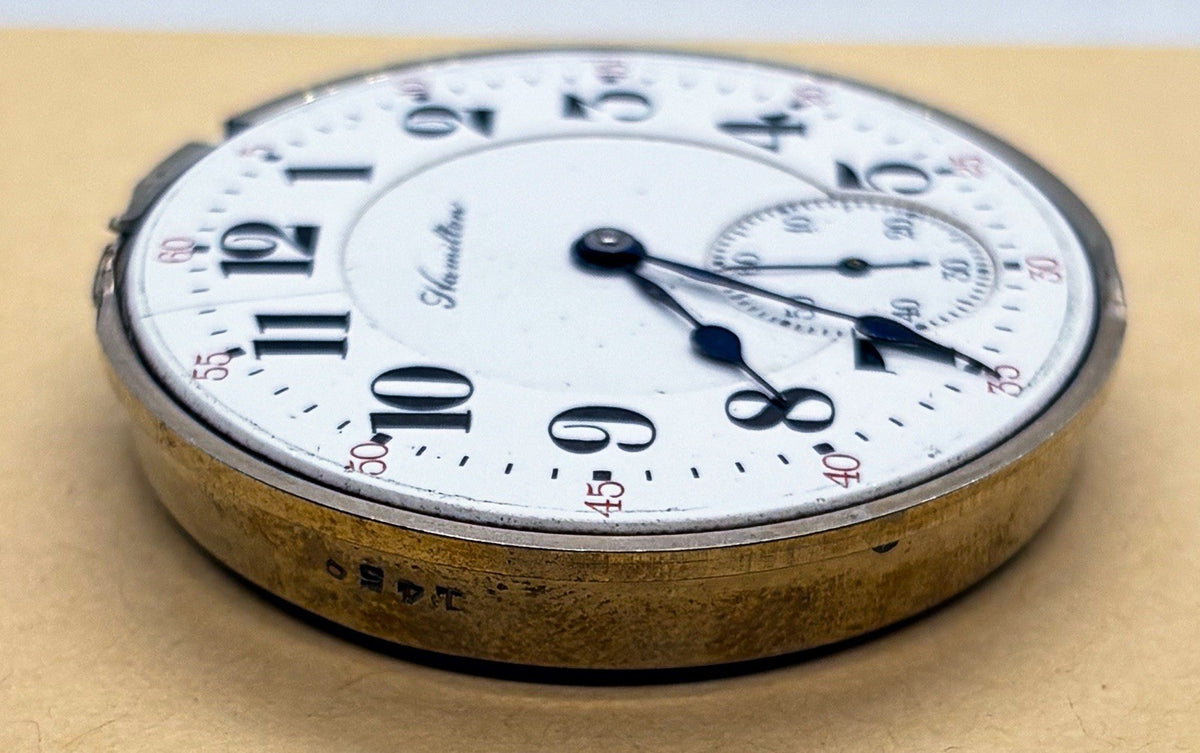 Vintage Hamilton 992 Pocket Watch Movement 21 Jewels 16S 1918 RUNNING Unserviced