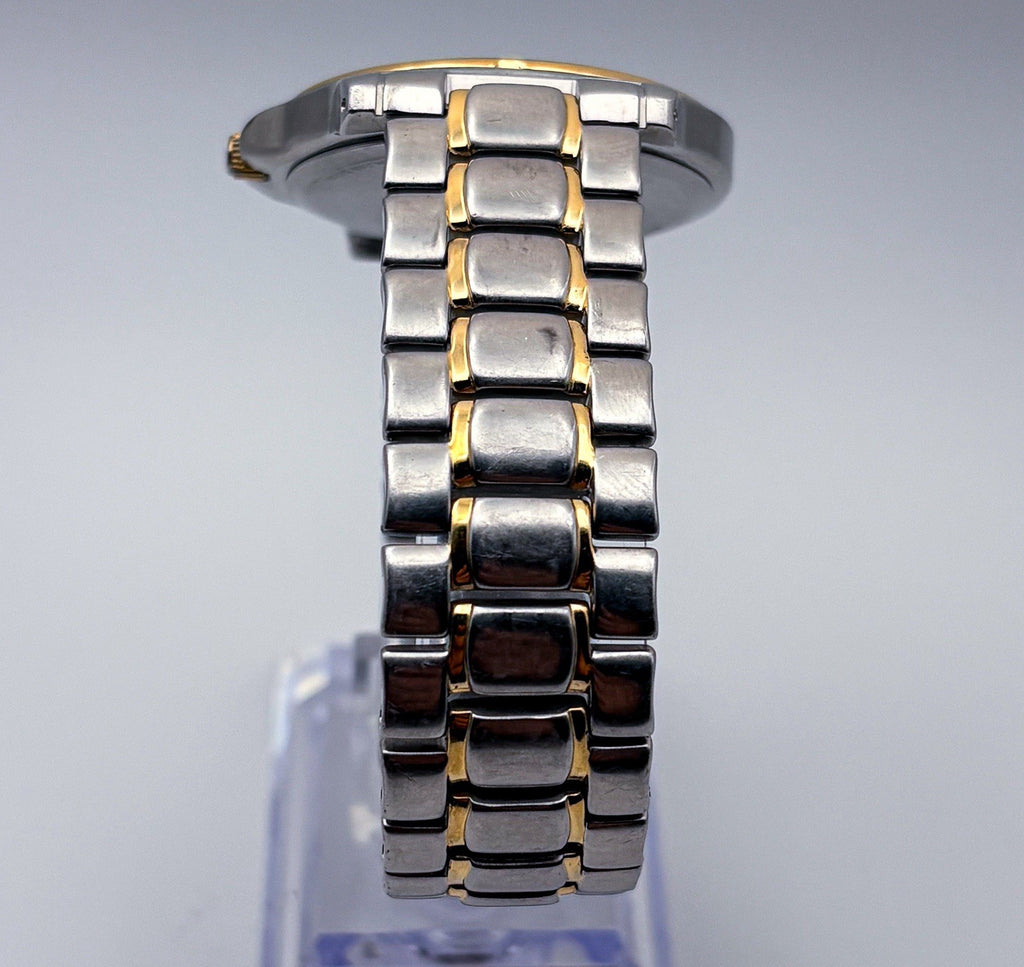 Wittnauer RL8297 Two Tone Quartz 36mm Mens Watch Turbine Guilloche Date