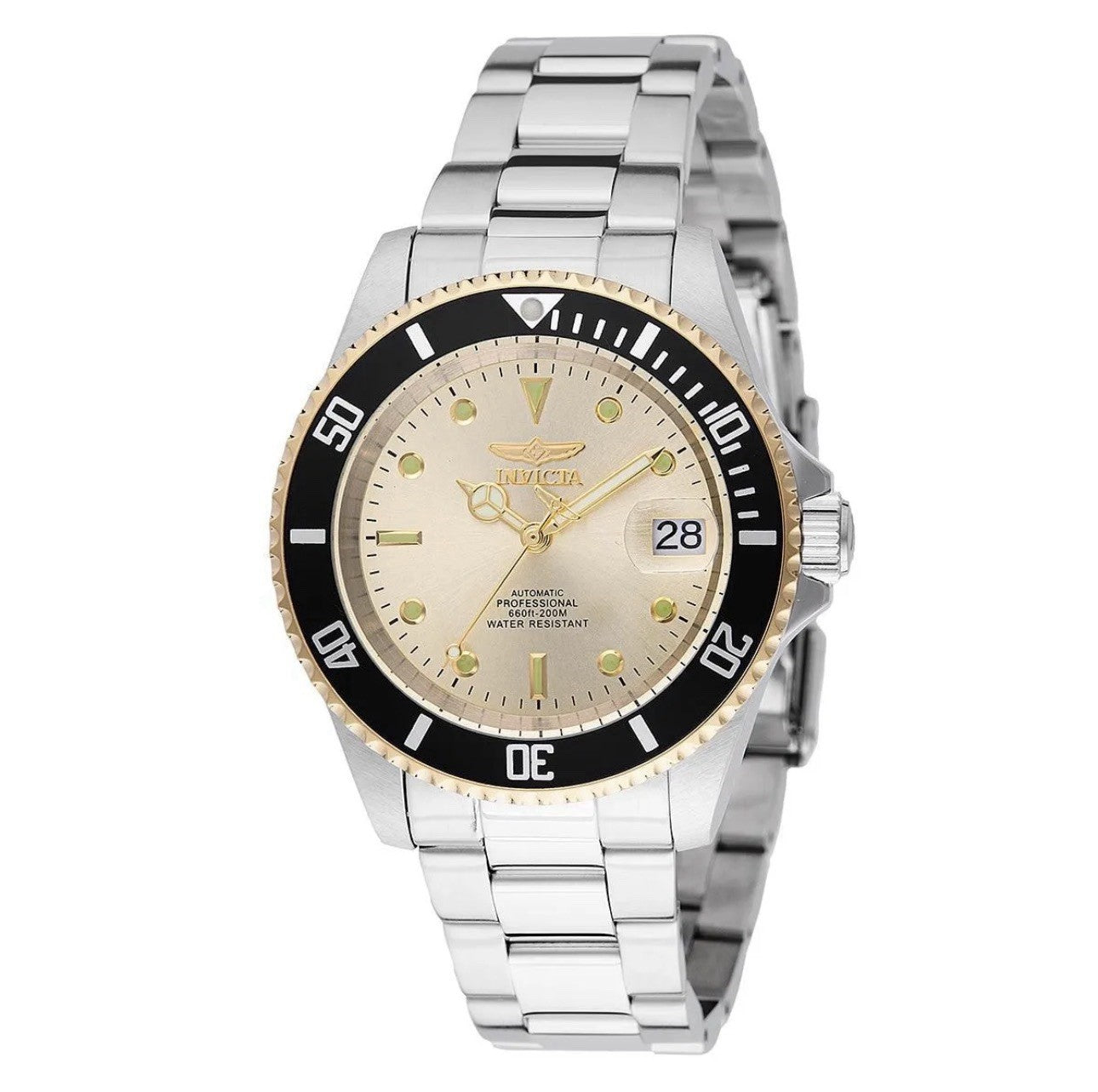 Invicta Pro Diver Automatic Men’s Watch 40mm Champagne Dial Silver NH35A 49317