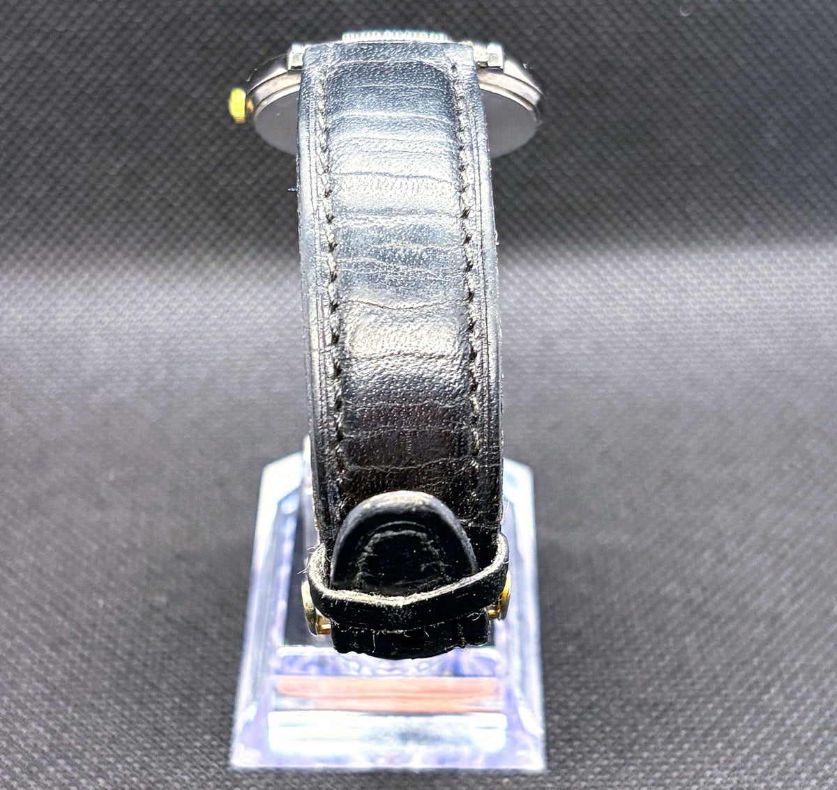Vintage 1992 Seiko 7N00-8A49 Museum 34mm Black Dial Diamond Accent Quartz Watch
