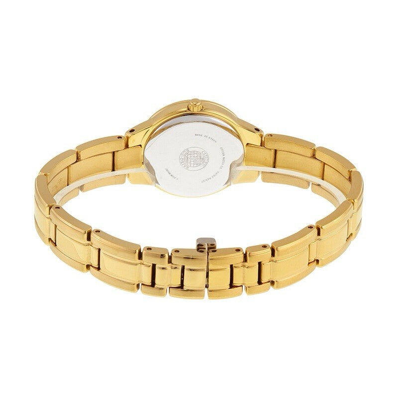 Citizen Women's Gold Plated Silhouette Eco-Drive Watch with Crystals EX1362-54P