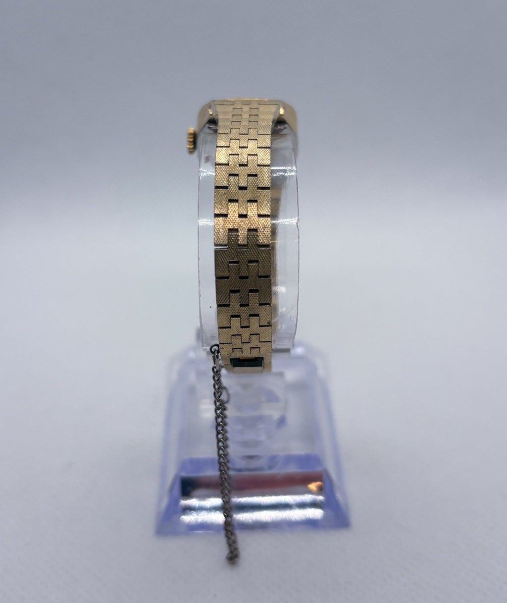 Vintage 1976 Seiko 11-3949 Ladies Mechanical Watch Bark Texture Vignette RUNNING