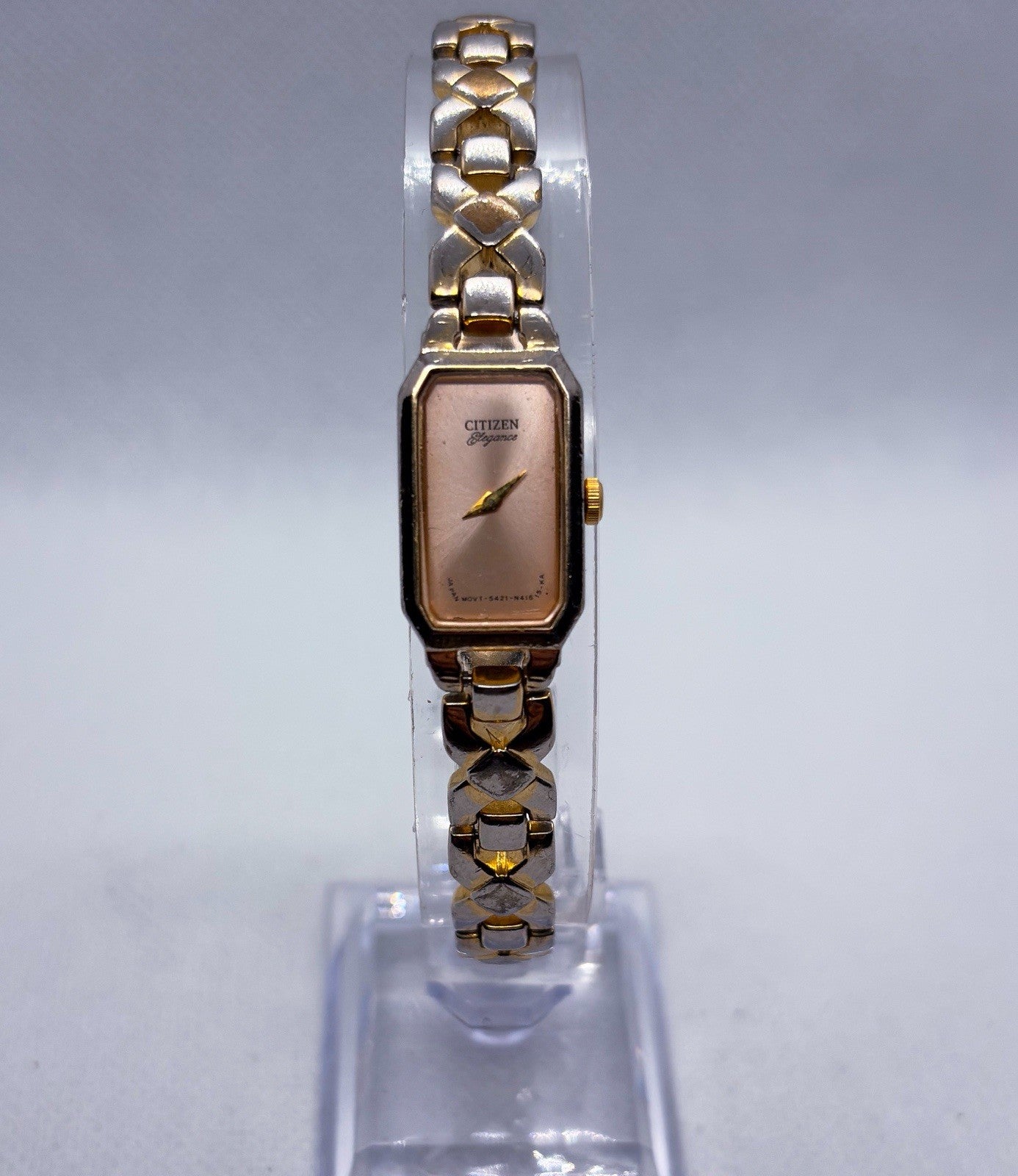 Vintage 1996 Citizen Elegance 5421-S49844 Two Tone Ladies Quartz Jewelry Watch