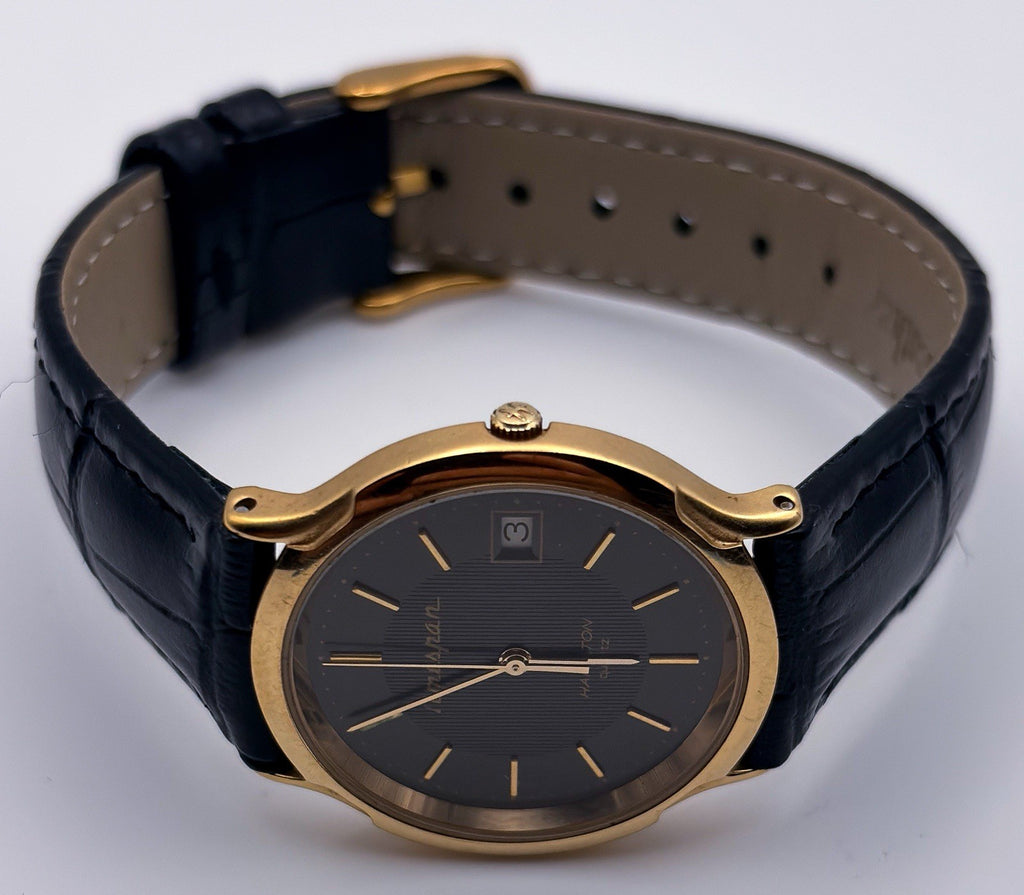 Vintage Hamilton Timespan Quartz Gold Plated Mens Date Watch 8288 New Battery