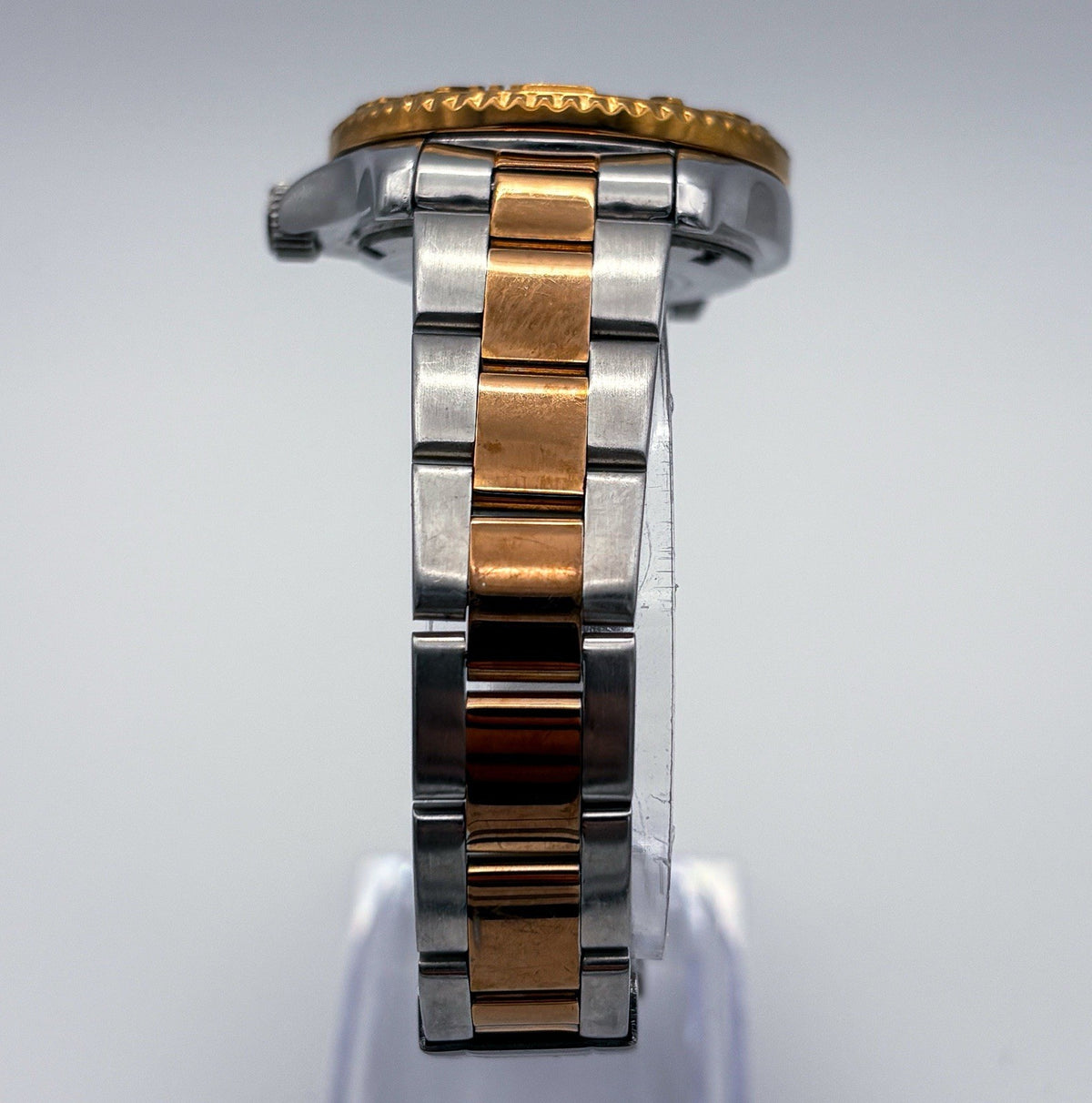 Lucien Piccard Walen Midsize Diver Watch Two Tone Rose Gold Black Dial 35mm
