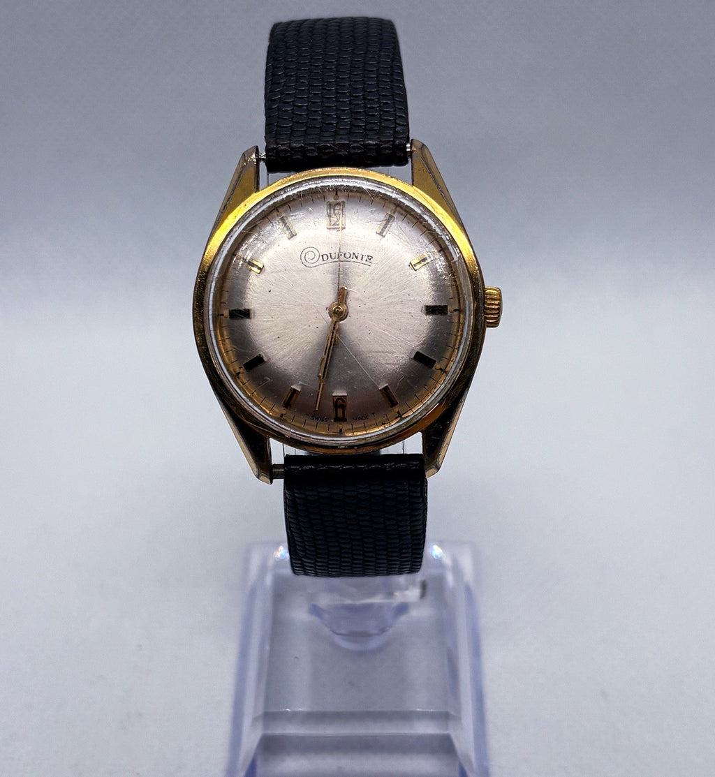 Vintage 1960s Dufonte by Lucien Piccard Swiss Manual Wind Men's Dress Watch