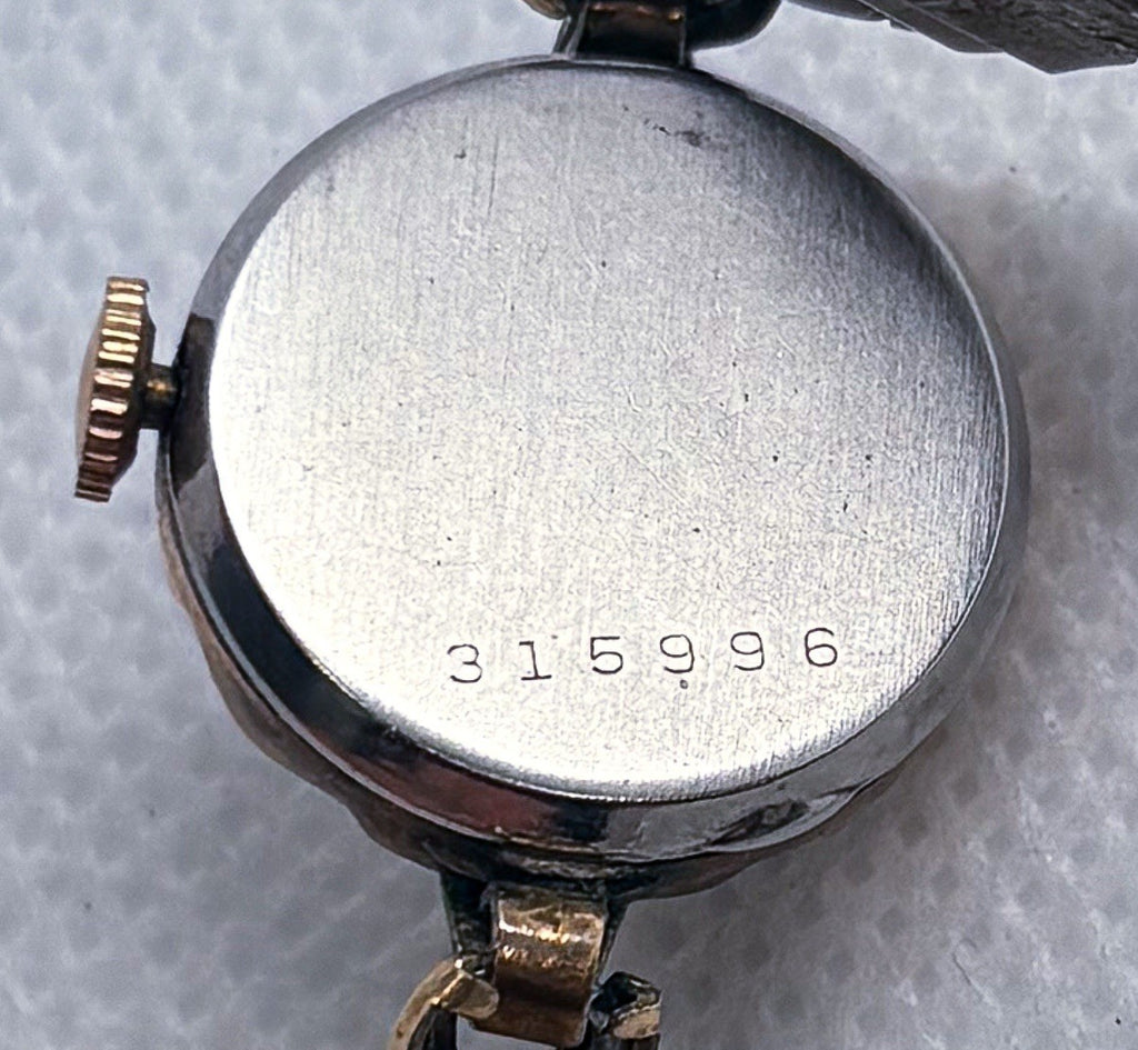 Vintage 1950s Benrus Mechanical Women's Watch Gold Tone Engraved Bezel Working