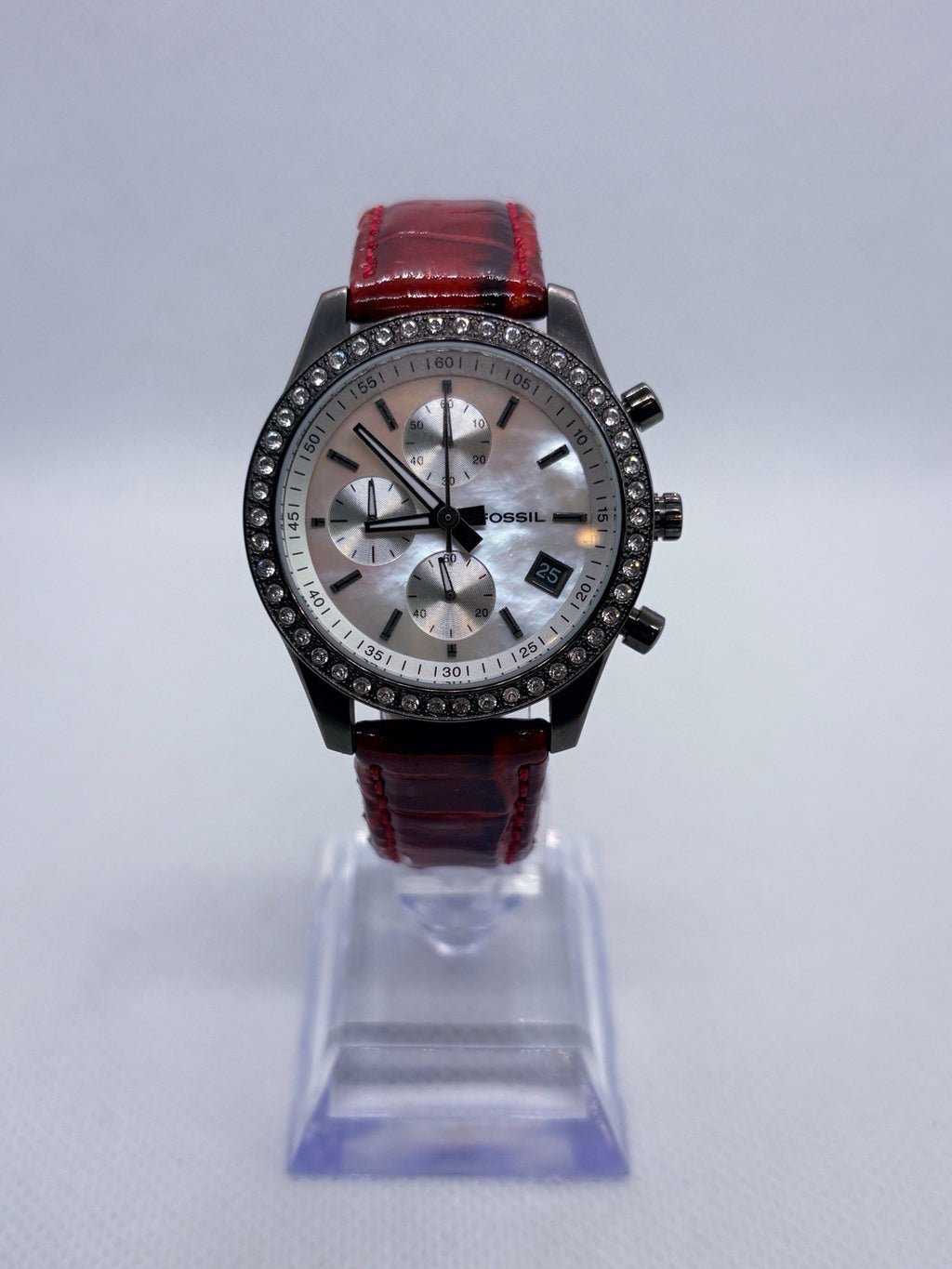 Fossil Arkitekt Women’s Chronograph Watch 36mm MOP Dial With Date ES-1649