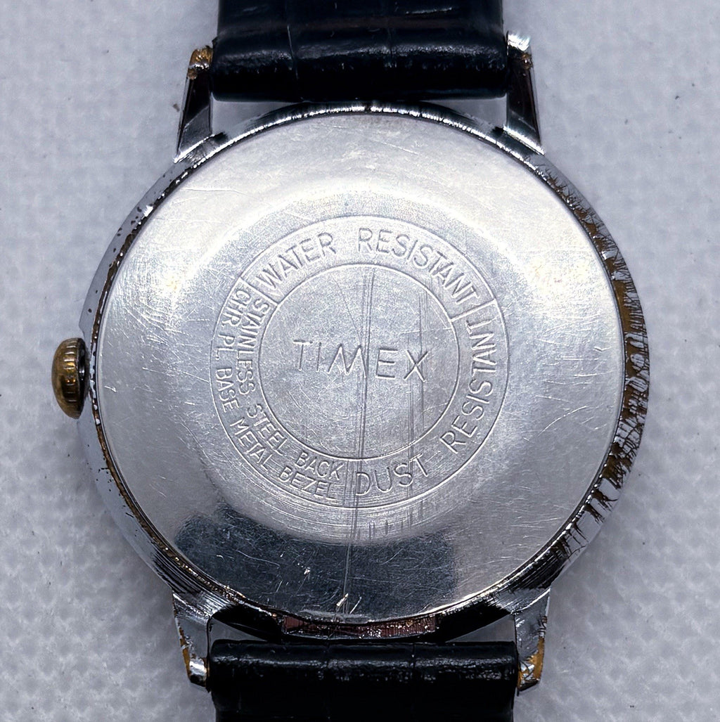Vintage 1977 Timex Marlin Mechanical Hand Wind Men's Watch 34mm Sunburst Dial