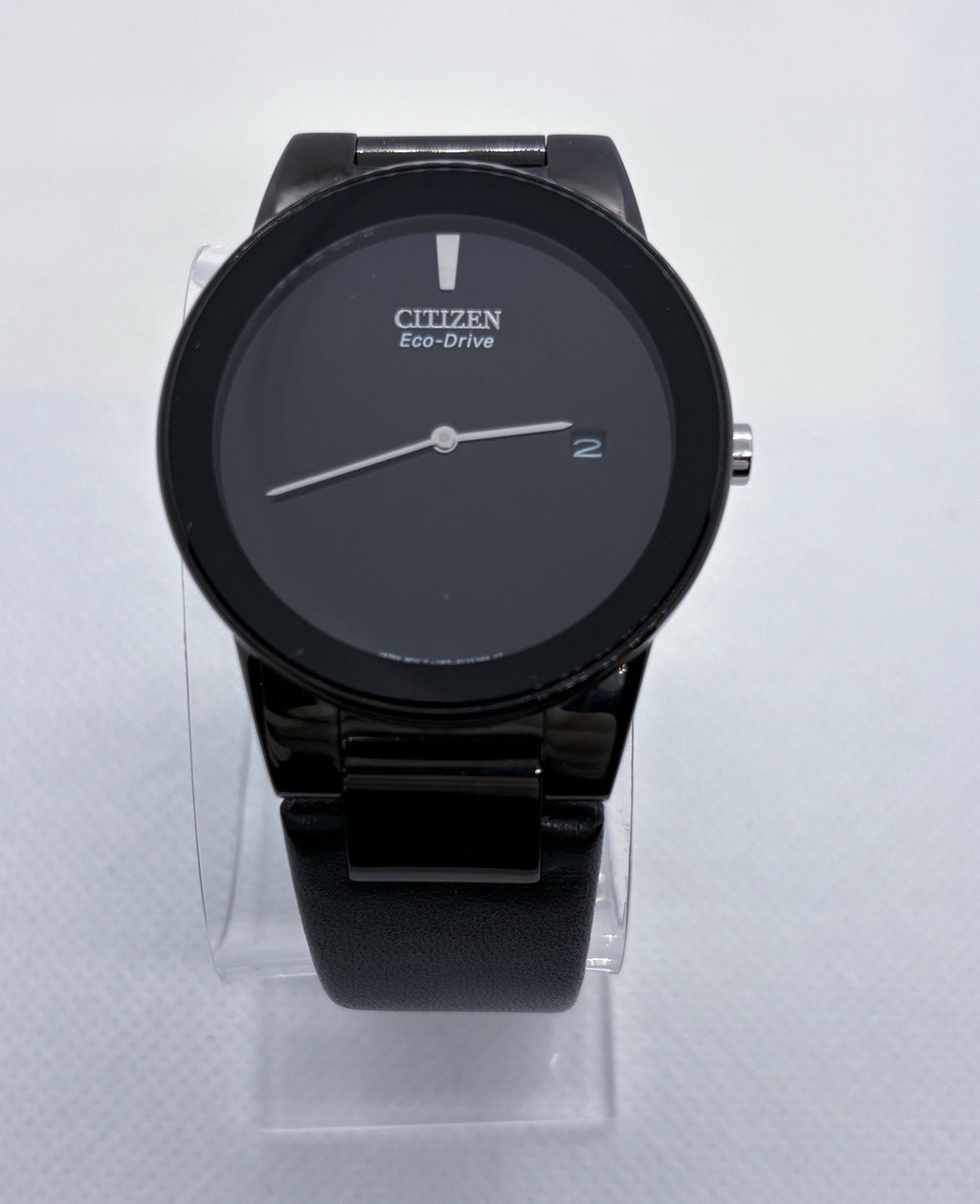Citizen Eco-Drive Axiom Men’s Watch Black - Leather Band - 40mm Case AU1065-07E