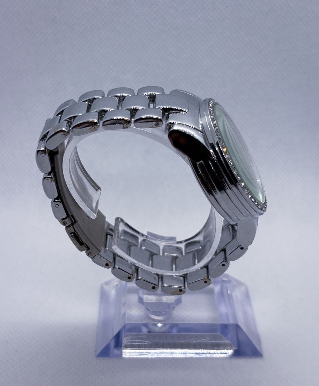 Michael Kors MK-1038 Silver Runway Chronograph Watch - Excellent/Working 6"