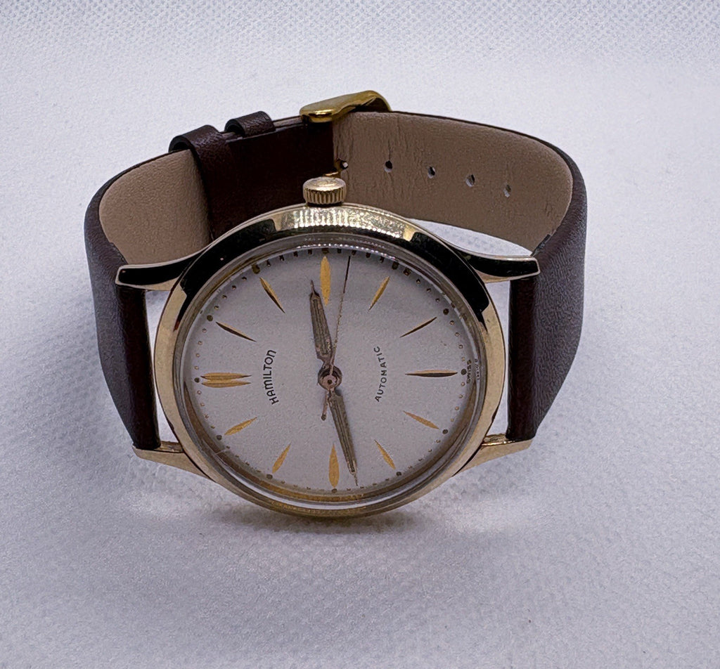 Vintage Hamilton Thin-O-Matic Cal 666 Micro Rotor Automatic Watch 10K GF Bezel