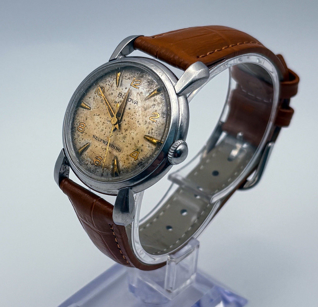 Vintage Bulova 1961 Watertite Selfwinding 10CSC 17J Automatic 32mm Watch Runs