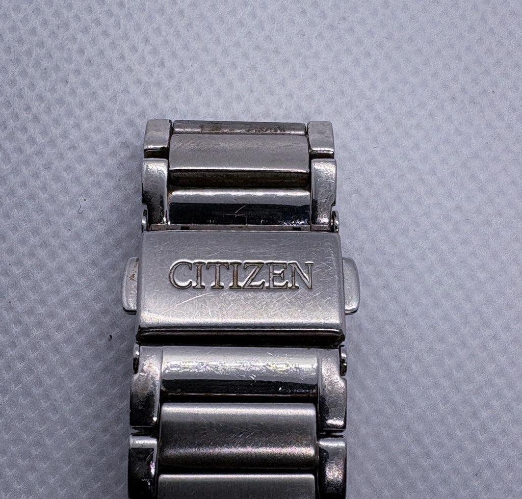 Citizen Eco-Drive Ladies Diamond Tank Watch Silver White Roman Dial EO31-SO44502