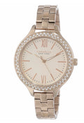 CARAVELLE NEW YORK by Bulova Ladies Wristwatch 44L125 Rose Gold - Gem Bezel 37MM