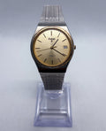 Vintage 1982 Pulsar by Seiko Quartz Men’s Watch Y112-7009 Gold Tone 34mm Date
