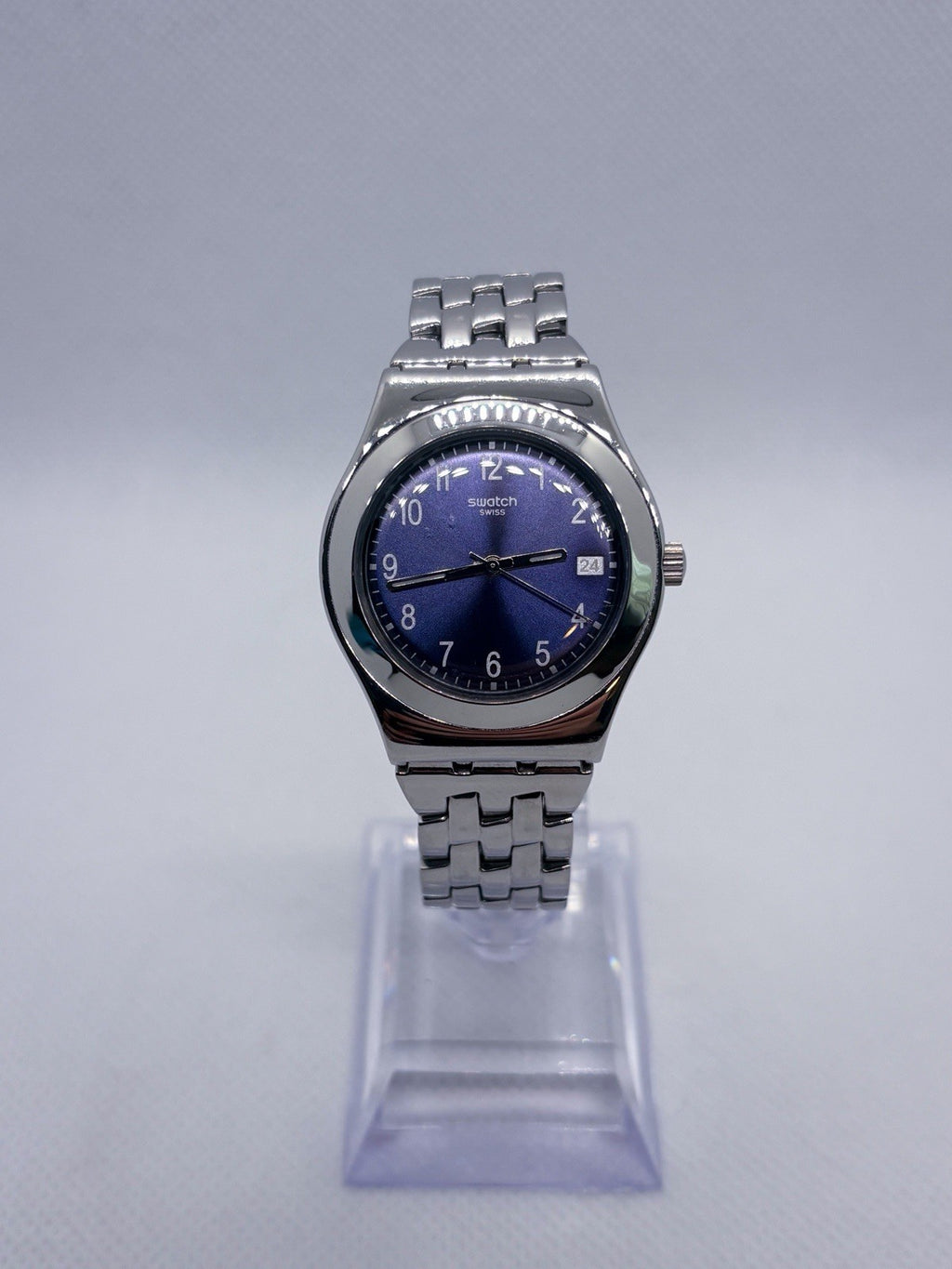 Swatch Irony Medium Watch YLS439G Follow Ways Light Blue Dial Fits 6.25” Wrist