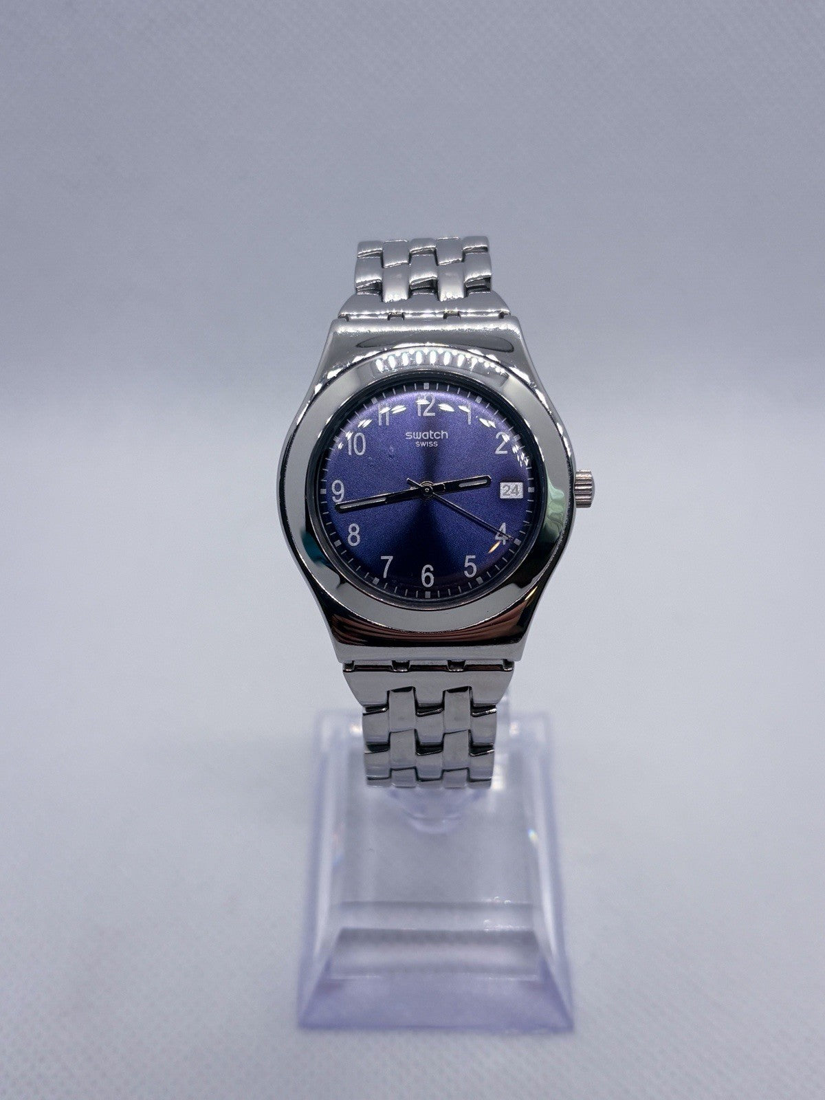 Swatch Irony Medium Watch YLS439G Follow Ways Light Blue Dial Fits 6.25” Wrist
