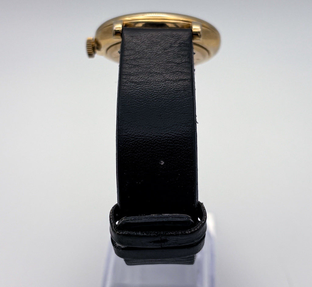 Marc by Marc Jacobs Baker Watch MBM1269 Gold Black Leather Unisex Midsize 36mm