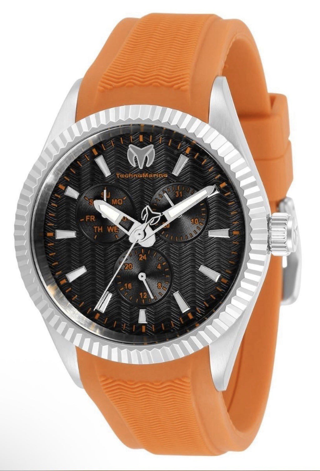 TechnoMarine Sea Dream Men's 42mm Orange Multi-Function Watch TM-719023 Rare