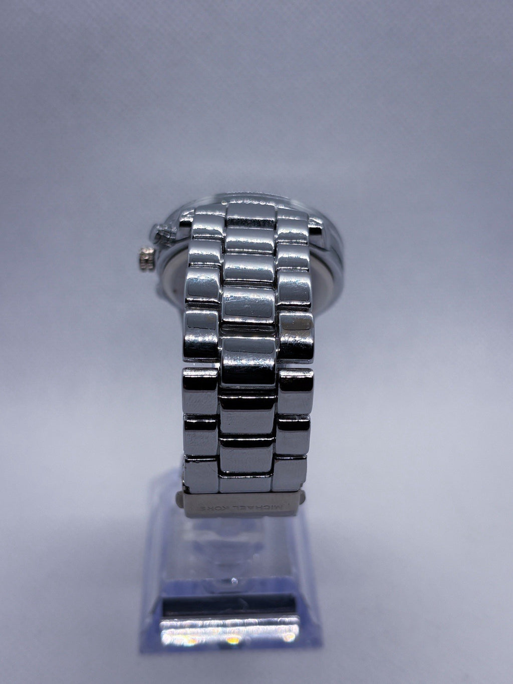 Michael Kors MK-1038 Silver Runway Chronograph Watch - Excellent/Working 6"