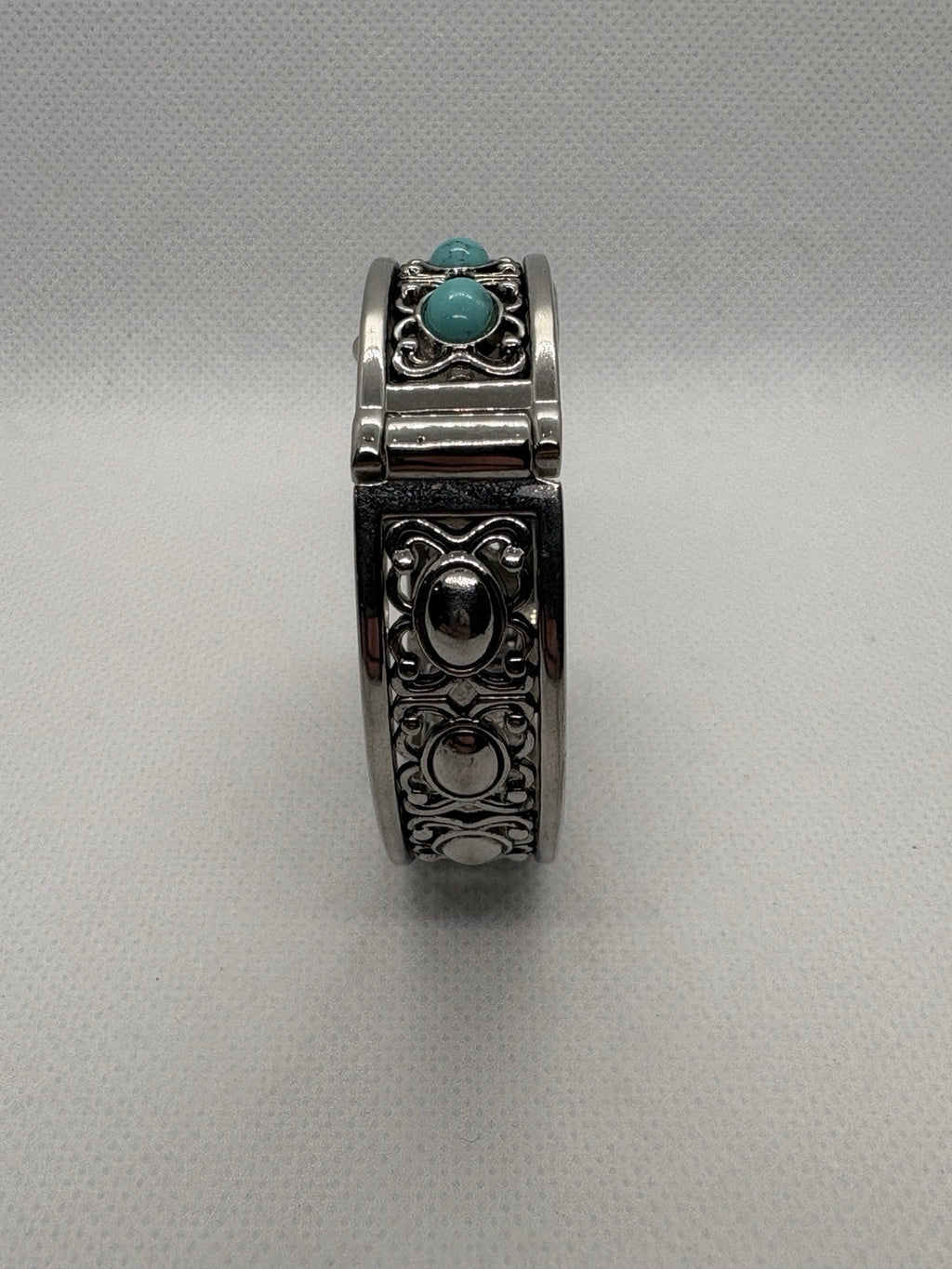 FMD FY1225 Turquoise Inlay Quartz Analog Women's Watch Sz. 6 1/2" New Battery