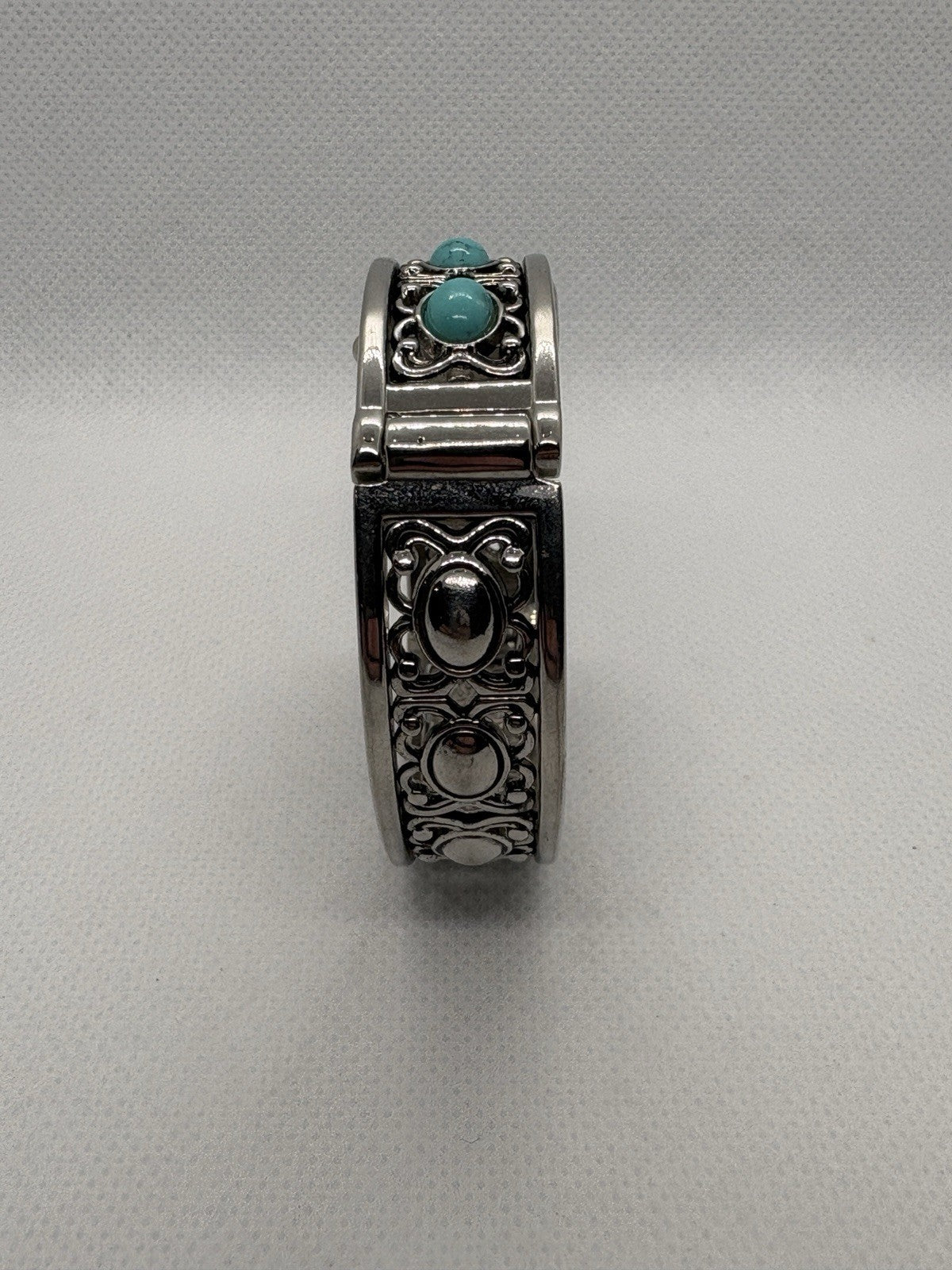 FMD FY1225 Turquoise Inlay Quartz Analog Women's Watch Sz. 6 1/2" New Battery