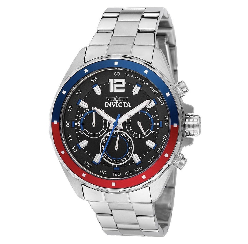 Invicta Speedway GearShift Men's Watch 49362 New In Box  Silver/ Blue/red