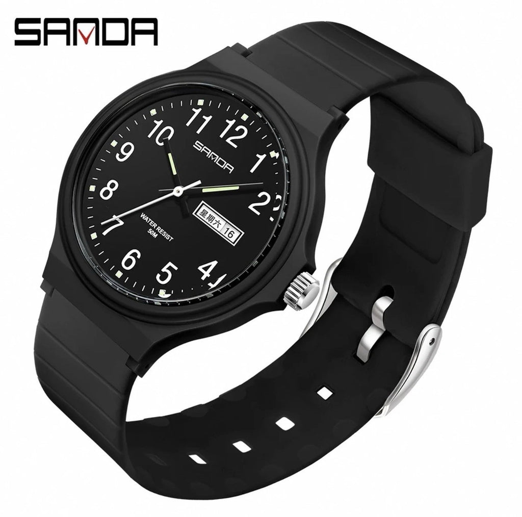 Women's Casual Quartz Wristwatch Silicone Strap Waterproof Fashion Watch