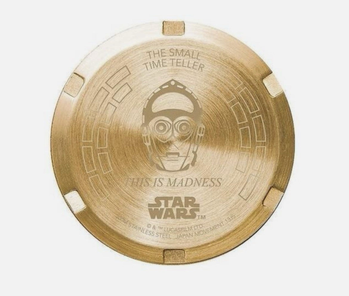 Nixon x Star Wars Colab Small Time Teller C3PO Gold Watch A399SW 2378-00 26MM