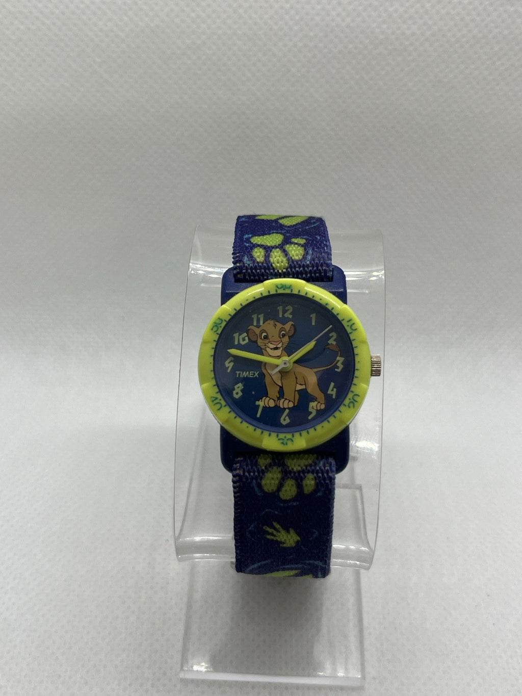 VINTAGE 1990’s SIMBA LION KING DISNEY CHILD'S WATCH BY TIMEX STRETCH BAND