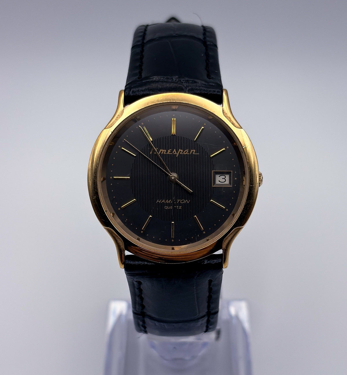 Vintage Hamilton Timespan Quartz Gold Plated Mens Date Watch 8288 New Battery