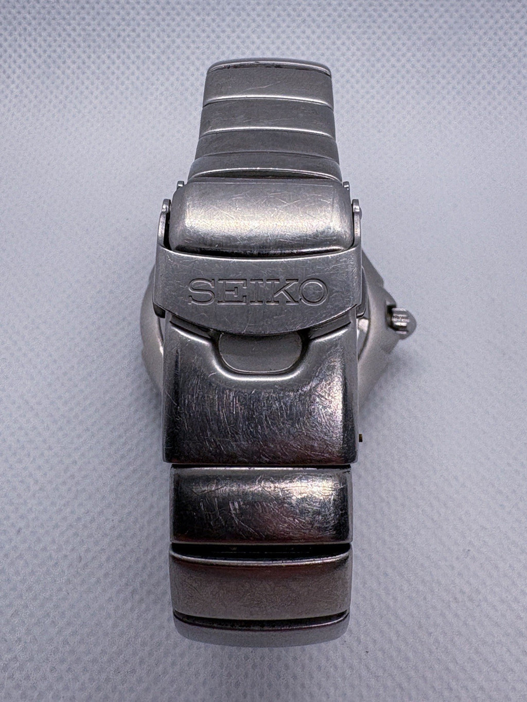 Vintage Seiko Kinetic Auto Relay 5J22-0A50 Diver 40mm Black Dial Silver Case