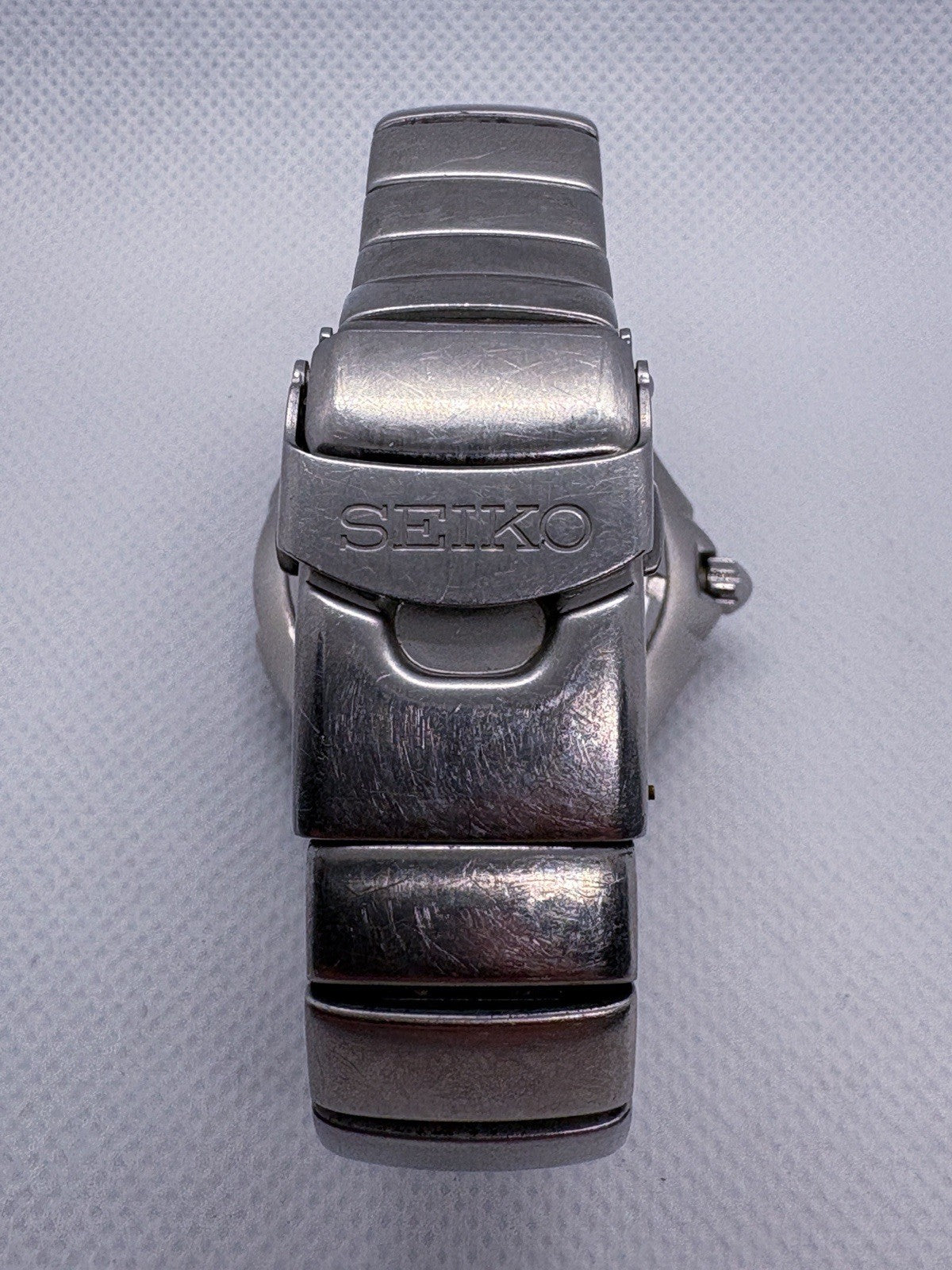 Vintage Seiko Kinetic Auto Relay 5J22-0A50 Diver 40mm Black Dial Silver Case